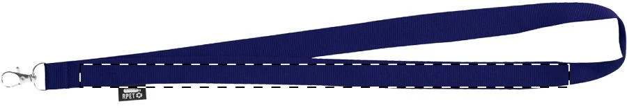 Larpet lanyard – dark blue – tlačová plocha – Ľavá stuha - predná strana
