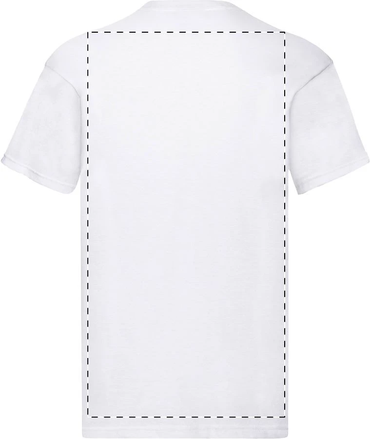 Premium Cotton tričko - Gildan – white – tlačová plocha – Zadná strana