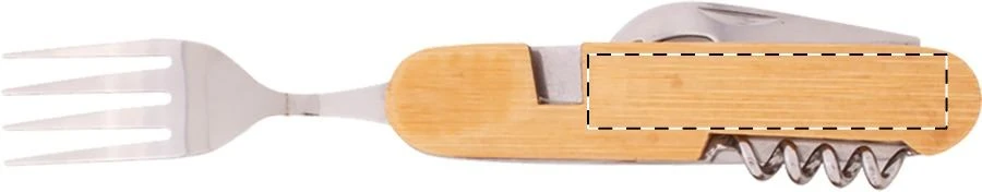 Xander vreckový nôž s príborom – natural – tlačová plocha – Zadná strana