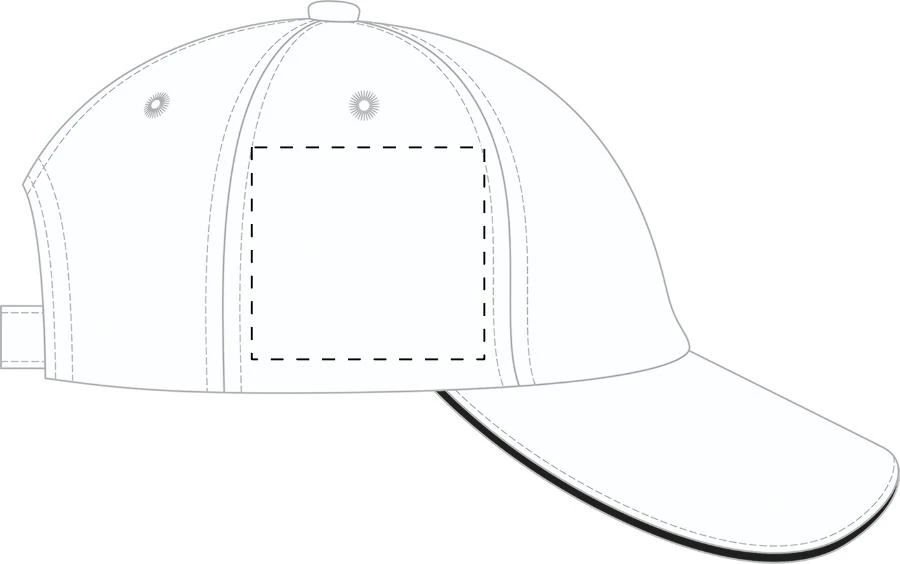 Sanvi baseballová čiapka – white – tlačová plocha – Pravá strana
