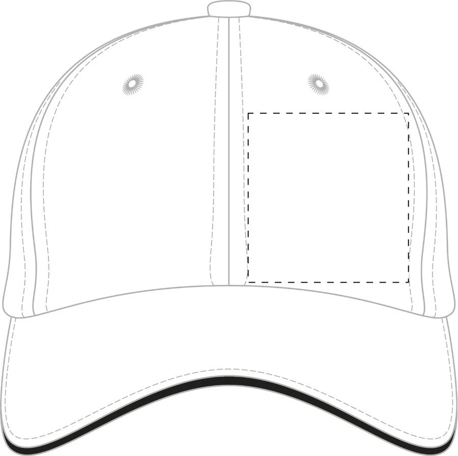 Sanvi baseballová čiapka – white – tlačová plocha – Vpredu vľavo