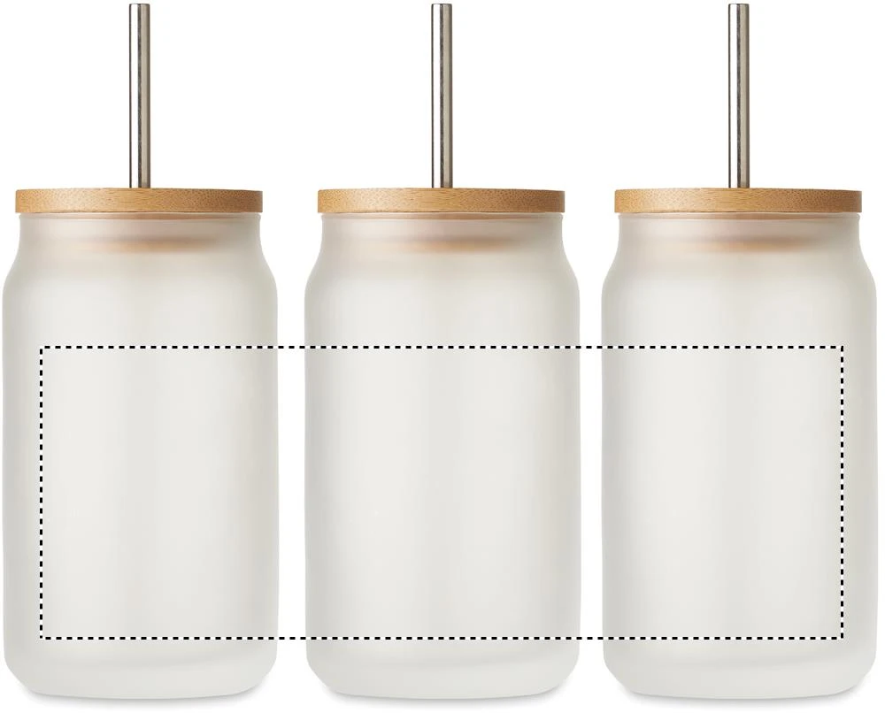 Pohár 450ml pre sublimáciu – transparentní bílá – tlačová plocha – Sublimácia
