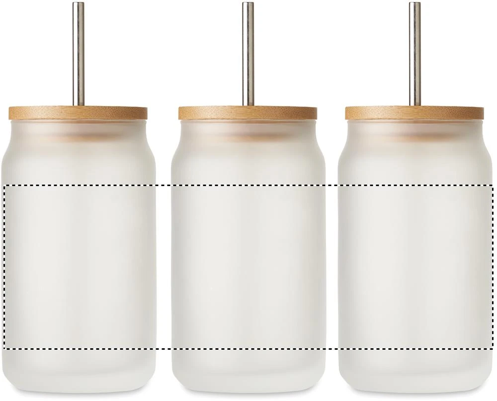 Pohár 450ml pre sublimáciu – transparentní bílá – tlačová plocha – Dookola 360°