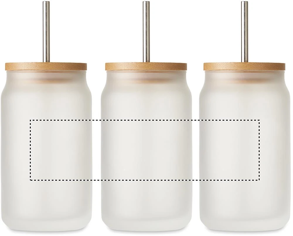 Pohár 450ml pre sublimáciu – transparentní bílá – tlačová plocha – Dookola (rotačná sieťotlač)