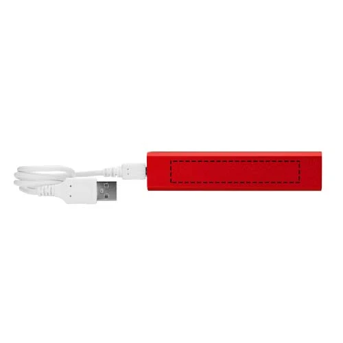 PowerBank Volt alu 2200mAh – červená – tlačová plocha – Vrchná strana