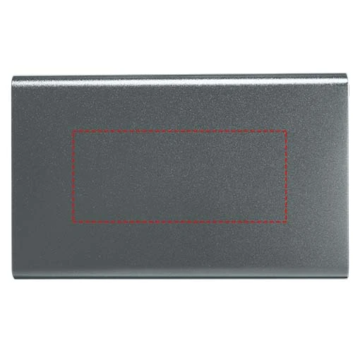 Hliníkový PowerBank Pep 4 000 mAh – titan – tlačová plocha – Zadná strana
