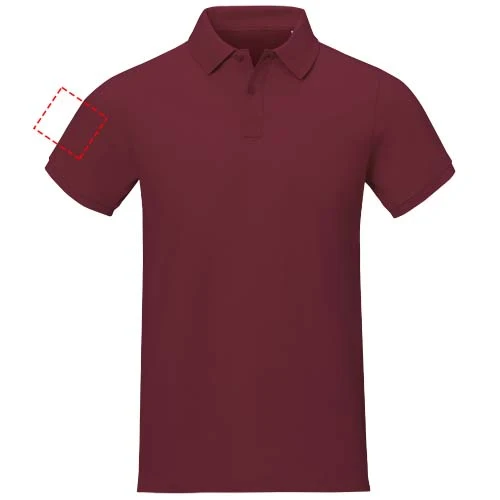Polokošeľa Calgary - Elevate – tmavě vínová – tlačová plocha – Pravý biceps