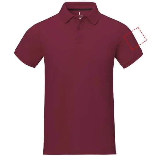 Polokošeľa Calgary - Elevate – burgundská červená – tlačová plocha – Ľavý biceps