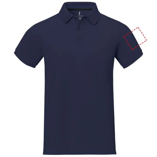 Polokošeľa Calgary - Elevate – námornícka modrá – tlačová plocha – Ľavý biceps