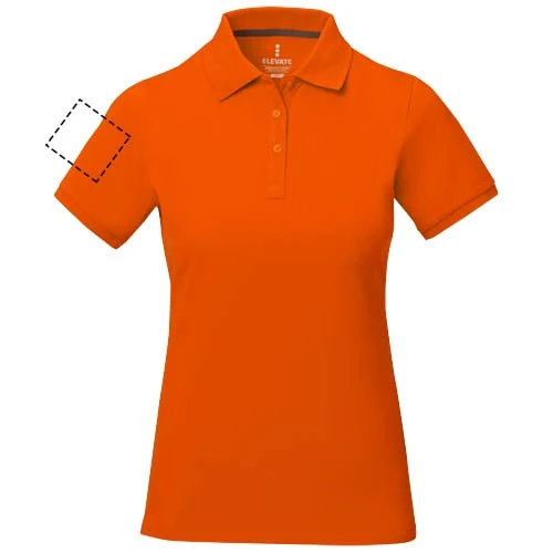 Dámska polokošeľa Calgary - Elevate – oranžová – tlačová plocha – Pravý biceps