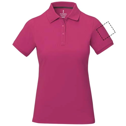 Dámska polokošeľa Calgary - Elevate – magenta – tlačová plocha – Ľavý biceps
