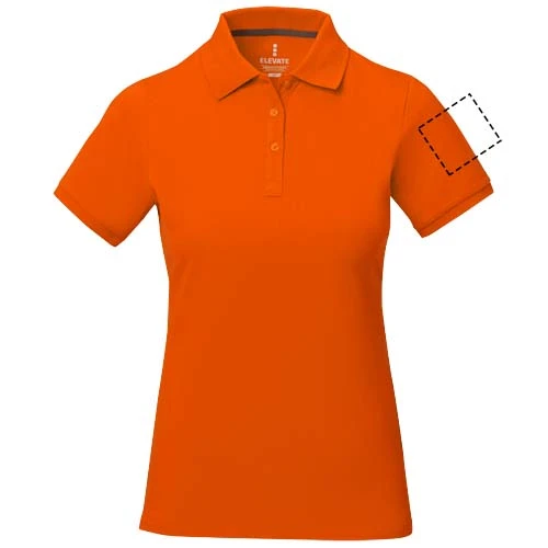 Dámska polokošeľa Calgary - Elevate – oranžová – tlačová plocha – Ľavý biceps