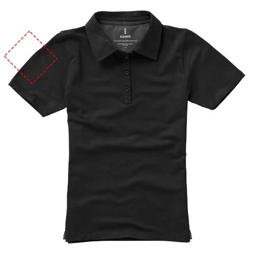 Dámska stretch polokošeľa Markham - Elevate – černá – tlačová plocha – Pravý biceps