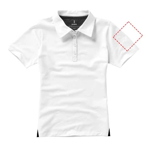 Dámska stretch polokošeľa Markham - Elevate – bílá – tlačová plocha – Levý biceps