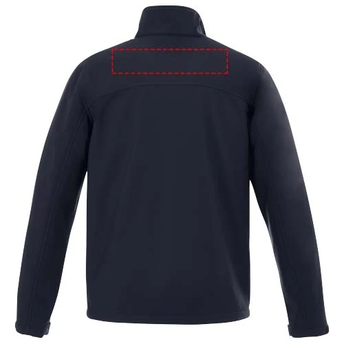 Softshellová bunda Maxson - Elevate – námornícka modrá – tlačová plocha – Záď vysoko