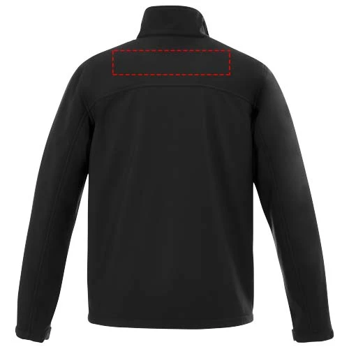 Softshellová bunda Maxson - Elevate – černá – tlačová plocha – Záď vysoko