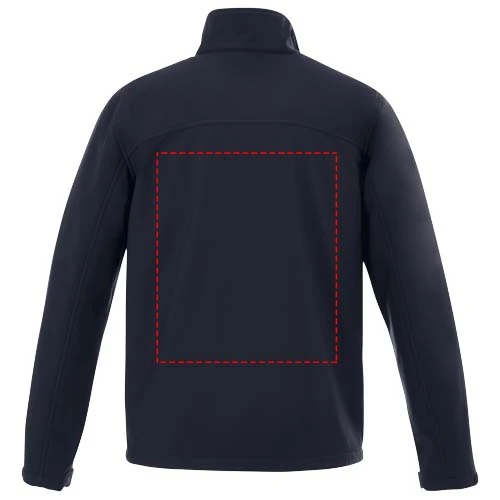 Softshellová bunda Maxson - Elevate – námornícka modrá – tlačová plocha – Impact vyšší záď