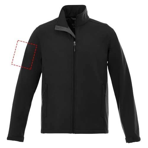 Softshellová bunda Maxson - Elevate – černá – tlačová plocha – Pravý biceps