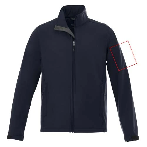 Softshellová bunda Maxson - Elevate – námornícka modrá – tlačová plocha – Levý biceps