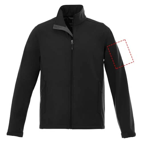 Softshellová bunda Maxson - Elevate – černá – tlačová plocha – Levý biceps