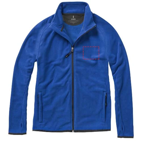 Bunda Brossard z materiálu mikro fleece - Elevate – modrá – tlačová plocha – Ľavá strana hrude
