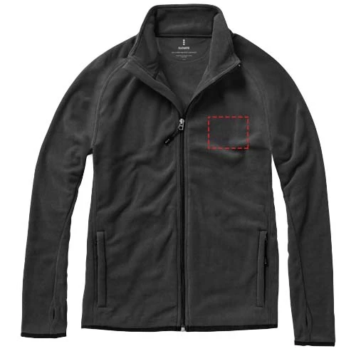 Bunda Brossard z materiálu mikro fleece - Elevate – antracitová – tlačová plocha – Ľavá strana hrude