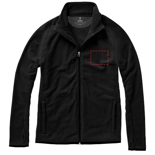 Bunda Brossard z materiálu mikro fleece - Elevate – černá – tlačová plocha – Ľavá strana hrude