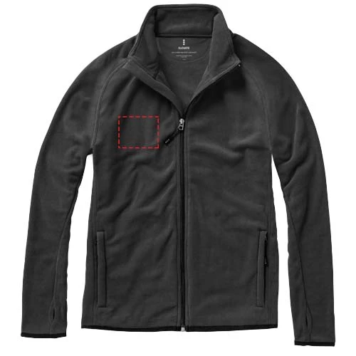 Bunda Brossard z materiálu mikro fleece - Elevate – antracitová – tlačová plocha – Pravá strana hrude