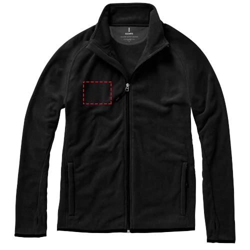 Bunda Brossard z materiálu mikro fleece - Elevate – černá – tlačová plocha – Pravá strana hrude