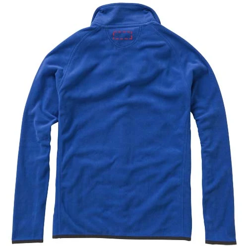 Bunda Brossard z materiálu mikro fleece - Elevate – modrá – tlačová plocha – Horná časť chrbta