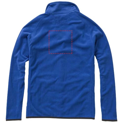 Bunda Brossard z materiálu mikro fleece - Elevate – modrá – tlačová plocha – Impact vyšší záď