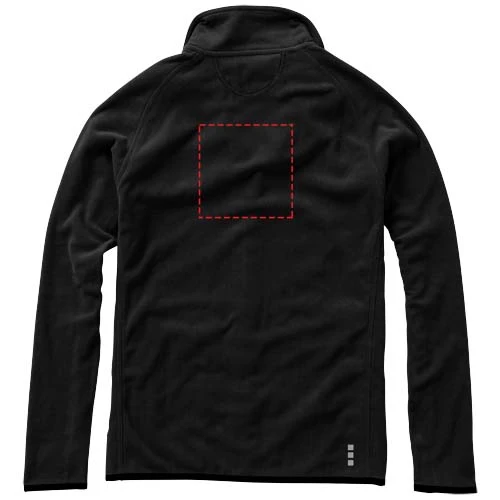 Bunda Brossard z materiálu mikro fleece - Elevate – černá – tlačová plocha – Horná časť chrbta