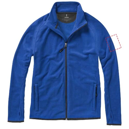 Bunda Brossard z materiálu mikro fleece - Elevate – modrá – tlačová plocha – Ľavý biceps