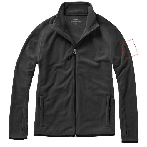 Bunda Brossard z materiálu mikro fleece - Elevate – antracitová – tlačová plocha – Ľavý biceps