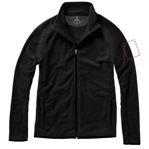 Bunda Brossard z materiálu mikro fleece - Elevate – černá – tlačová plocha – Levý biceps