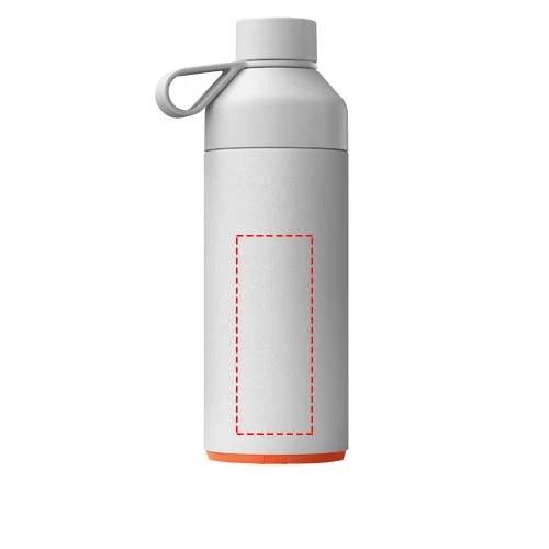 Big Ocean Bottle 1 000ml vákuovo izolovaná fľaša na vodu - Ocean Bottle – kamenná šedá – tlačová plocha – Po obvode