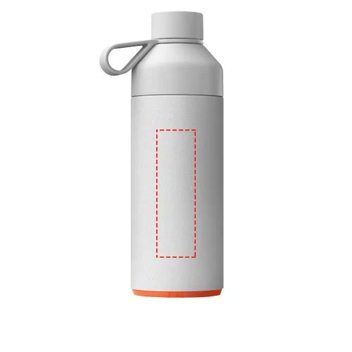 Big Ocean Bottle 1 000ml vákuovo izolovaná fľaša na vodu - Ocean Bottle – kamenná šedá – tlačová plocha – Zadná strana