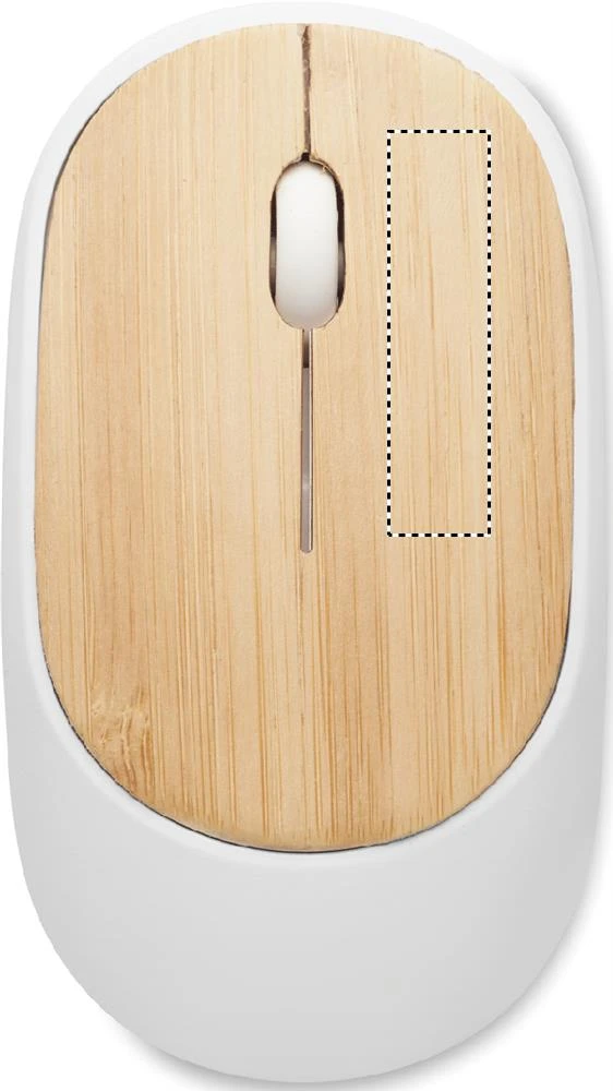 Bezdrôtová myš v bambus.kryte – bílá – tlačová plocha – RIGHT BUTTON