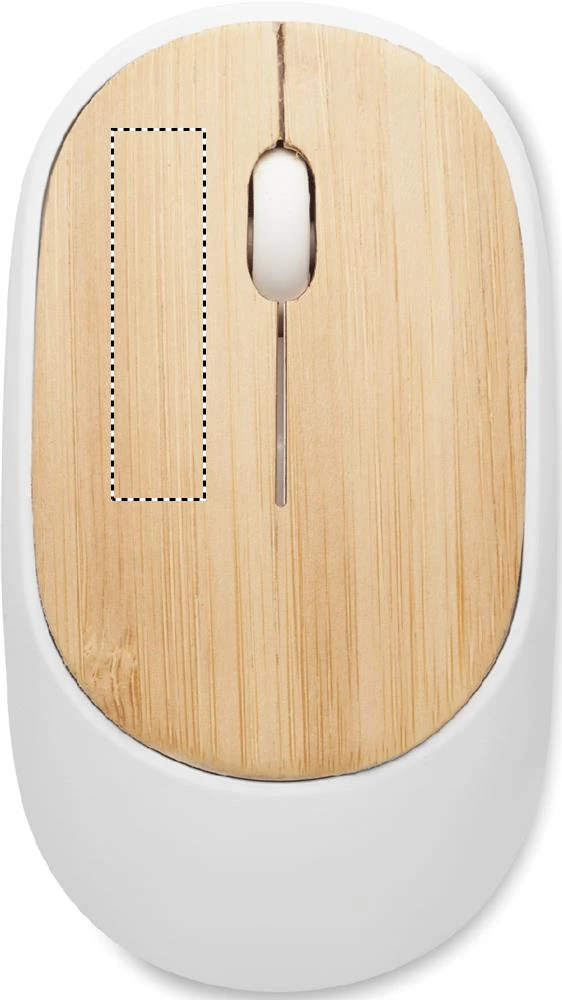 Bezdrôtová myš v bambus.kryte – bílá – tlačová plocha – LEFT BUTTON