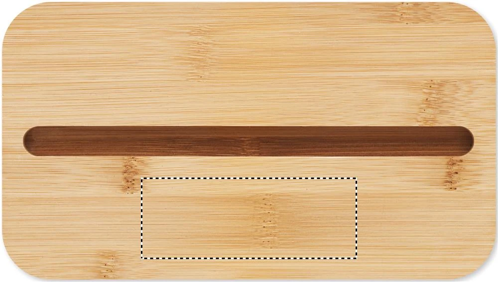 Krabička na obed z recykl. PP – černá – tlačová plocha – LID SIDE 2