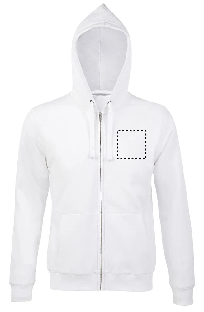 Spike hood - pánska mikina 280g - Sol's – red – tlačová plocha – Hruď