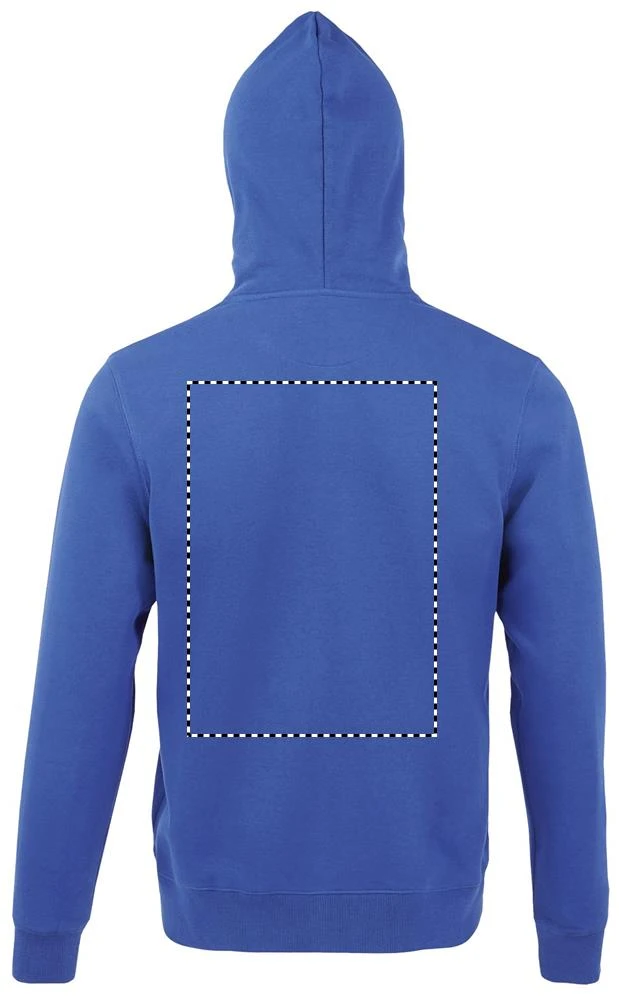 Spike hood - pánska mikina 280g - Sol's – red – tlačová plocha – Zadná strana