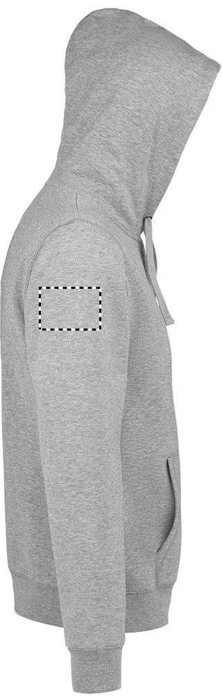 Spike hood - pánska mikina 280g - Sol's – red – tlačová plocha – Pravý rukáv
