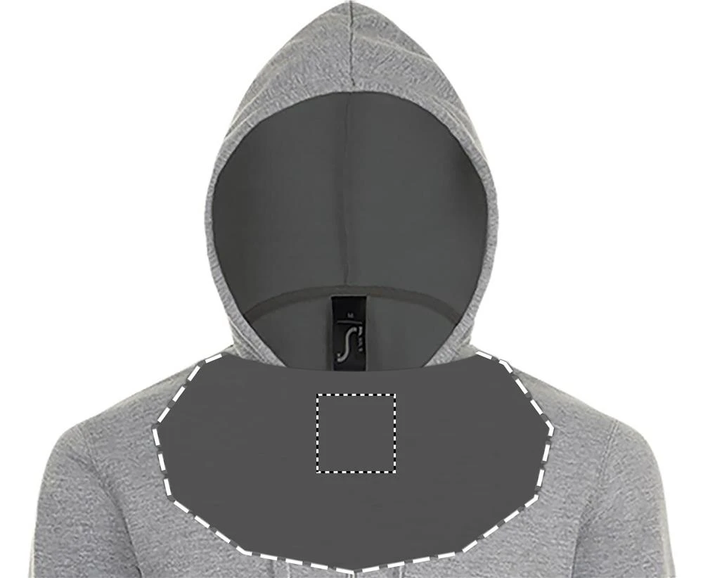 Spike hood - pánska mikina 280g - Sol's – red – tlačová plocha – Vnútro