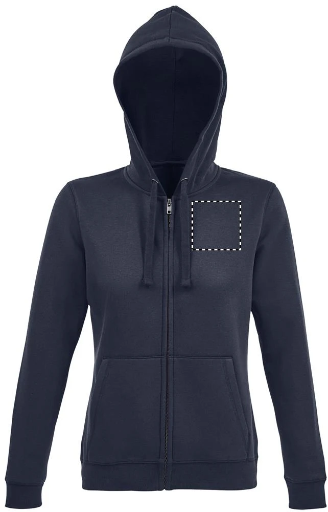 Spike hood - dámska 280g - Sol's – french navy – tlačová plocha – Hruď