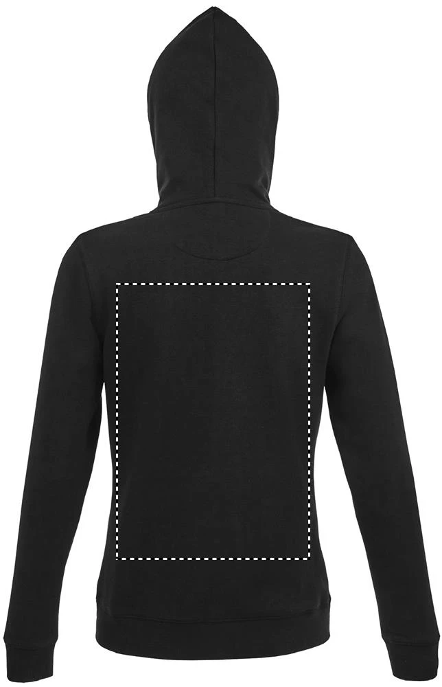 Spike hood - dámska 280g - Sol's – french navy – tlačová plocha – Zadná strana
