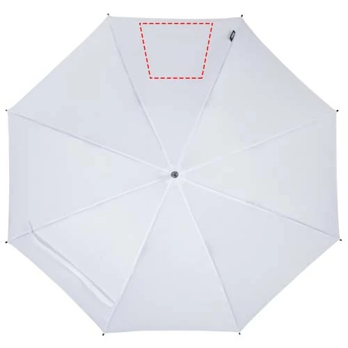 Dáždnik z recyklovaného PET plastu Niel s automatickým otváraním, 23” – bílá – tlačová plocha – 5. panel