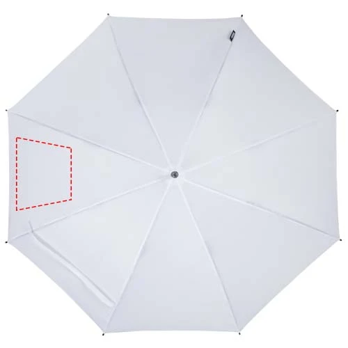 Dáždnik z recyklovaného PET plastu Niel s automatickým otváraním, 23” – bílá – tlačová plocha – 7. panel