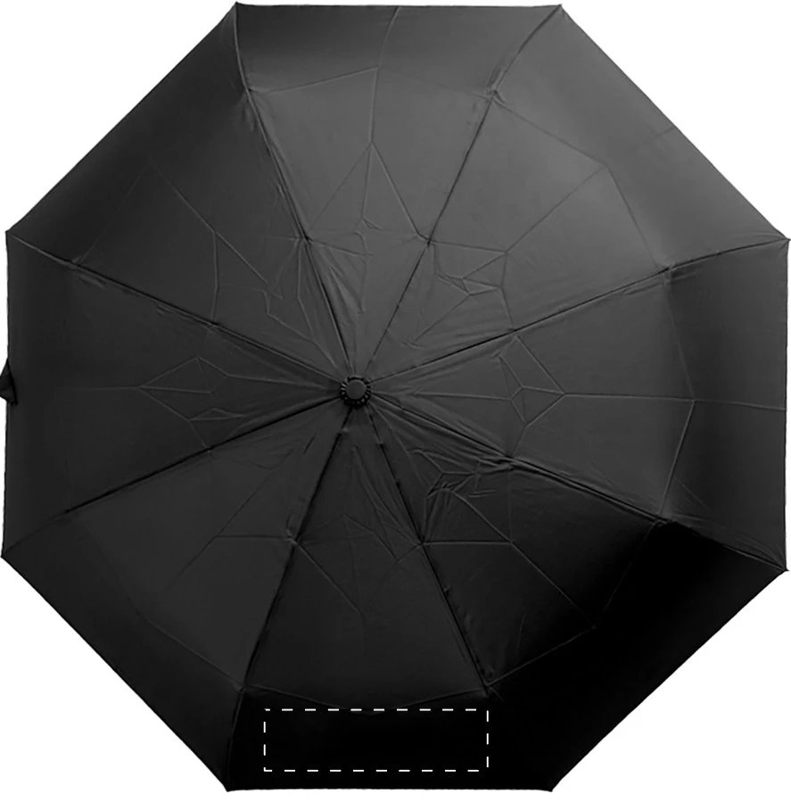 Kasaboo RPET dáždnik – čierna – tlačová plocha – Panel 3