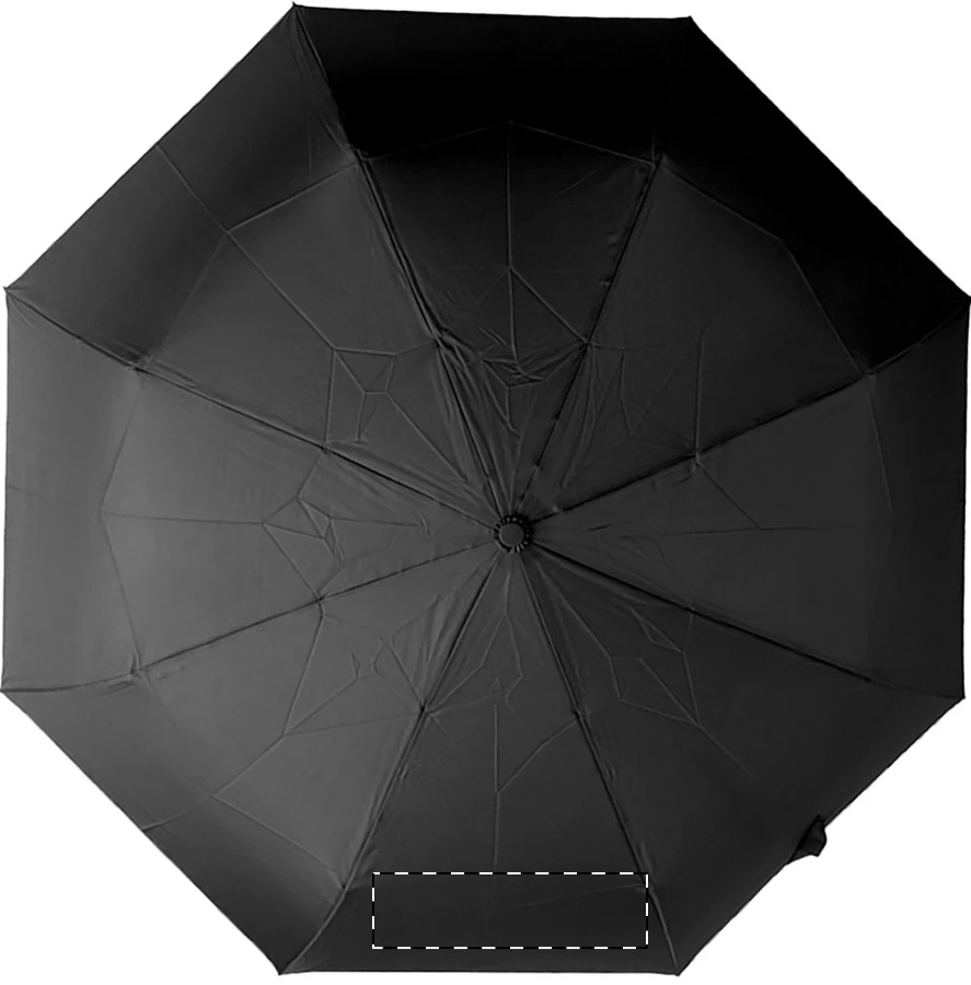 Kasaboo RPET dáždnik – čierna – tlačová plocha – Panel 8